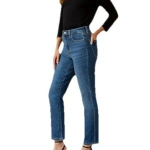 Liverpool Girlfriend Jeans Womens 10 Slim Straight Leg Blue  Stretch Denim